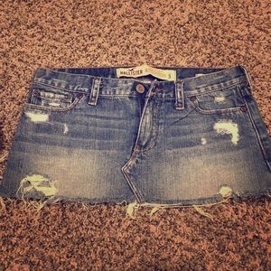 Hollister jean skirt